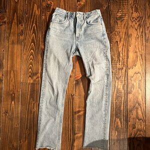 Agolde Women's Light Blue Straight Leg Jeans